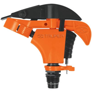 Aspersor Plastico Cabeza Sola, Entrada 1/2", Alcance 8.5m, Area 360, 50 PSI, Truper 10333