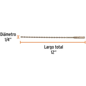 Brocas SDS Plus 1/4" x12" Concreto Truper 101144