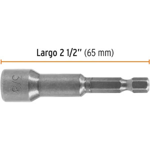 Extensiones Magnetica Dado 3/8" 5Piezas L50mm Zanco1/4, PUDE-9027 12940 Truper