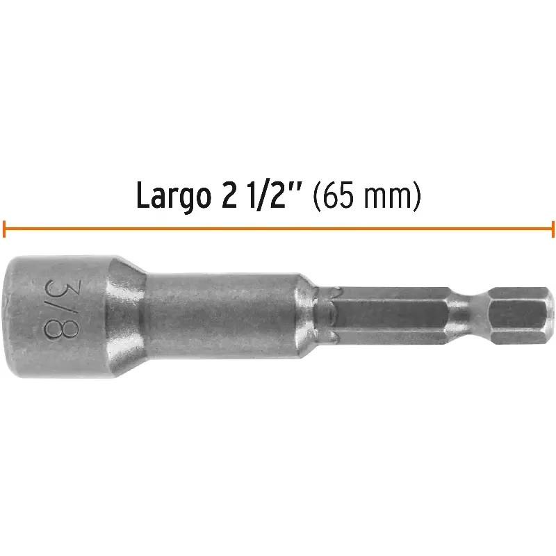 Extensiones Magnetica Dado 3/8" 5Piezas L50mm Zanco1/4, PUDE-9027 12940 Truper