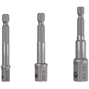 Juegos adaptadores para dados 1/4", 3/8" y 1/2" x7cm, 3 piezas, Truper 10752