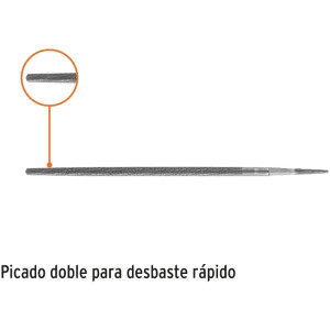 Limas Redonda Bastardas 10", Espesor 3/8", Sin Mango, para orificios o curvas, LRB-10 15191 Truper