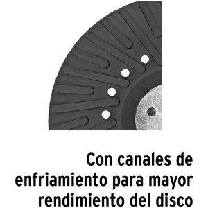 Respaldo para Disco de Lijas 4 1/2" Rosca STD Cuerda 5/8-11-NC, RES-DILI-4-1/2P 17273 Truper