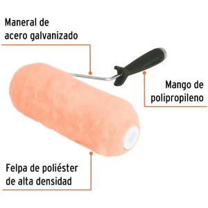 Rodillo para Pintar 9" Superficie rugosas Diametro 37.8mm Espesor 25mm, ROPI-925 13878 Truper