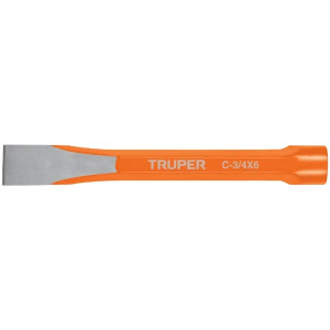 Cincel Plano 6" Cuña 3/4", Acero al cromo Vanadio, Cabeza grande, C-3/4X6 12139 Truper