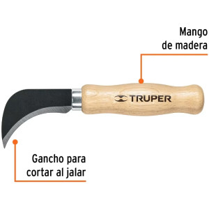Cuchillo para Linoleo 7 1/2", Acero inoxidable, Para Vinil Alfombra Etc, NL-8 14462 Truper
