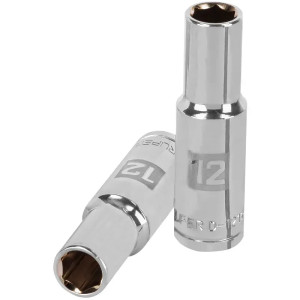 Dados 12mm E1/2 Tubulares Hexagonales CrVanadio, Truper 13352