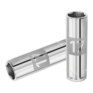 Dados 17mm E1/2 Tubulares Hexagonales CrVanadio, Truper 13357