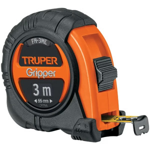 Wincha Flexometro Griper 3M con TPR, cinta medicion ambos lados, carcasa ABS, FH-3ME 15387 Truper