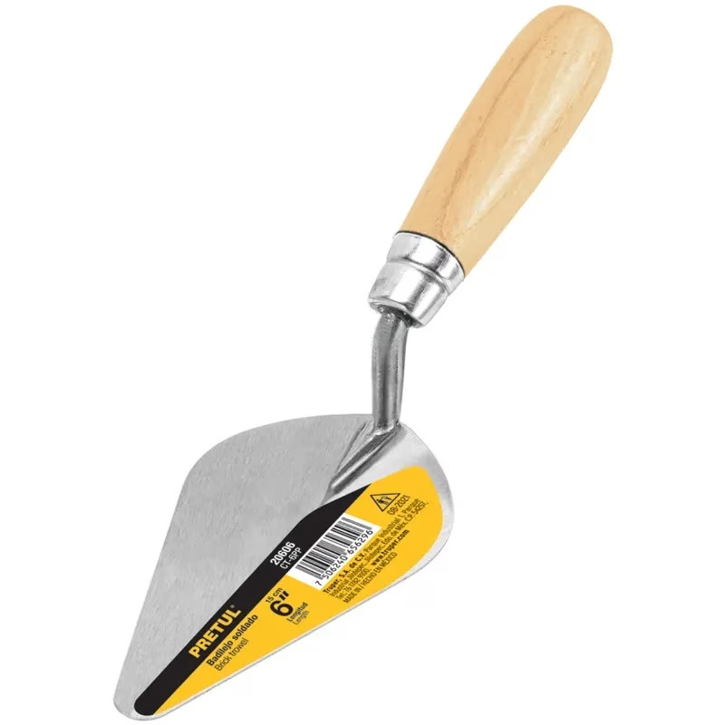 Badilejo Soldado 6", en acero al carbono, para Albañileria, CT-6PP 20606 Pretul