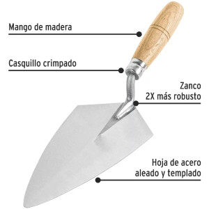 Badilejo Soldado Filafelfia 6", Dureza 45 a 50 HRc, para Albañileria, CT-6P 21050 Pretul