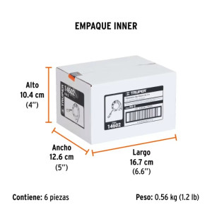 Winchas Flexometro Griper 2M MedicionAmbosLados TPR ABS Truper 14602