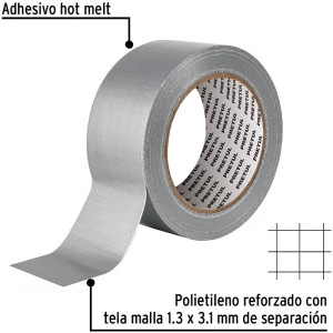 Cinta Ducte Tape 48mm x30m E0.16mm Resistente a Temperaturas Pretul 20529