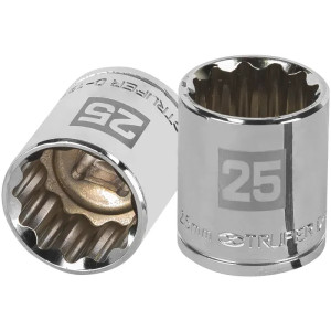 Dados 25mm E1/2 Poligonales CrVanadio, Truper 13539
