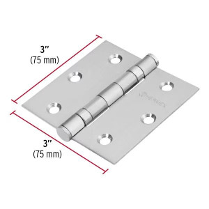 Bisagras cuadrada 3" Acero Inoxidable Capuchina CPlana 2mm Hermex 43227