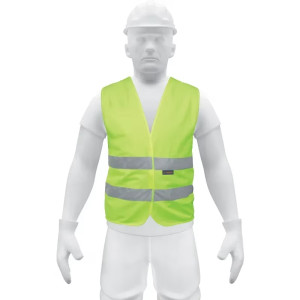 Chaleco de Seguridad Unitalla Verde Cintas 2" con cierre Alta Visibilidad, CHS-500V 14425 Truper