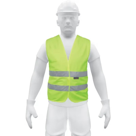 Chaleco de Seguridad Unitalla Verde Cintas 2" con cierre Alta Visibilidad, CHS-500V 14425 Truper
