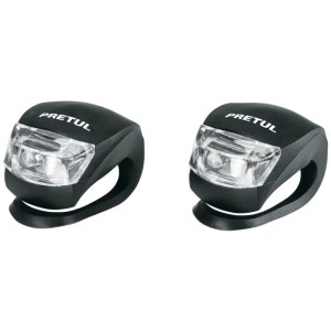 Linternas para Bicicleta 2Led Delantera y Trasera 2CR2032 3V Pretul 27050