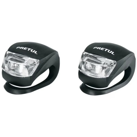 Linternas para Bicicleta 2Led Delantera y Trasera 2CR2032 3V Pretul 27050