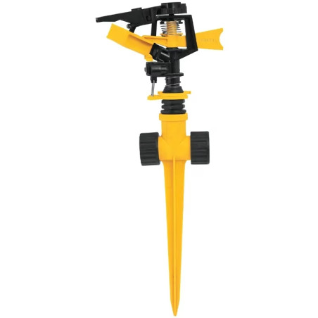 Aspersor Plastico Dos Vias, Estaca 14cm, Alcance 8m, Area 360, 50 PSI, Pretul 20060