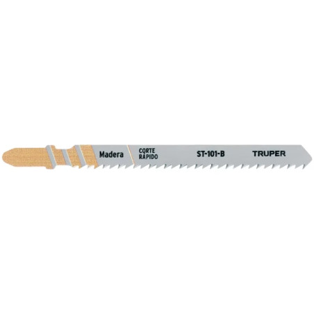 Segueta para caladora Acabado Fino DDP10 Zanco T 5 Piezas, cortes rectos en Madera delgada y pvc, ST-101-B 18124 Truper