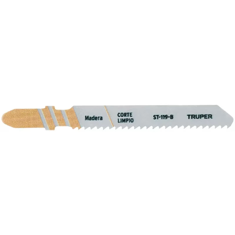 Segueta para caladora Acabado Fino DDP12 Zanco T 5 Piezas, cortes rectos en Madera delgada y pvc, ST-119-BR 18130 Truper