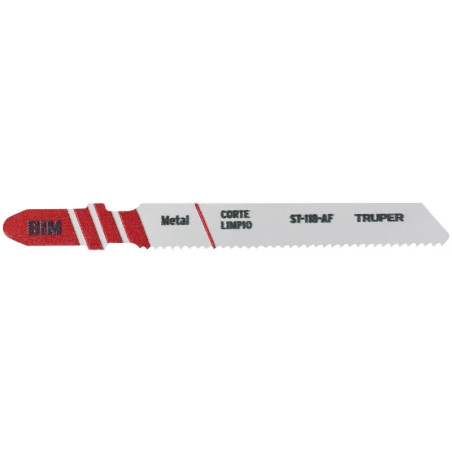 Segueta para caladora Acabado Super Fino DDP18 Zanco T 5 Piezas, cortes rectos pvc plastico y aluminio, ST-118-AF 18129 Truper