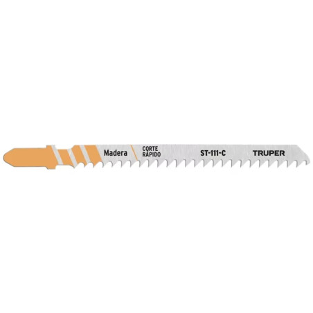 Segueta para caladora Acabado Estandar DDP8 Zanco T 5 Piezas, cortes rectos en Madera gruesa y pvc, ST-101-C 18127 Truper