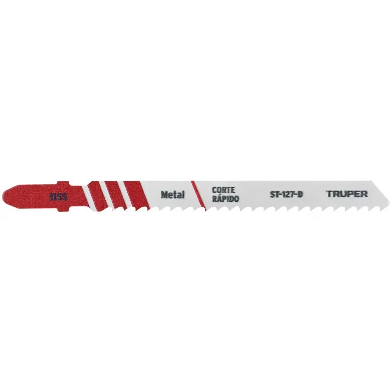 Segueta para caladora Acabado Estandar DDP8 Zanco T 5 Piezas, cortes rectos en pvc plastico y aluminio, ST-127-D 18132 Truper