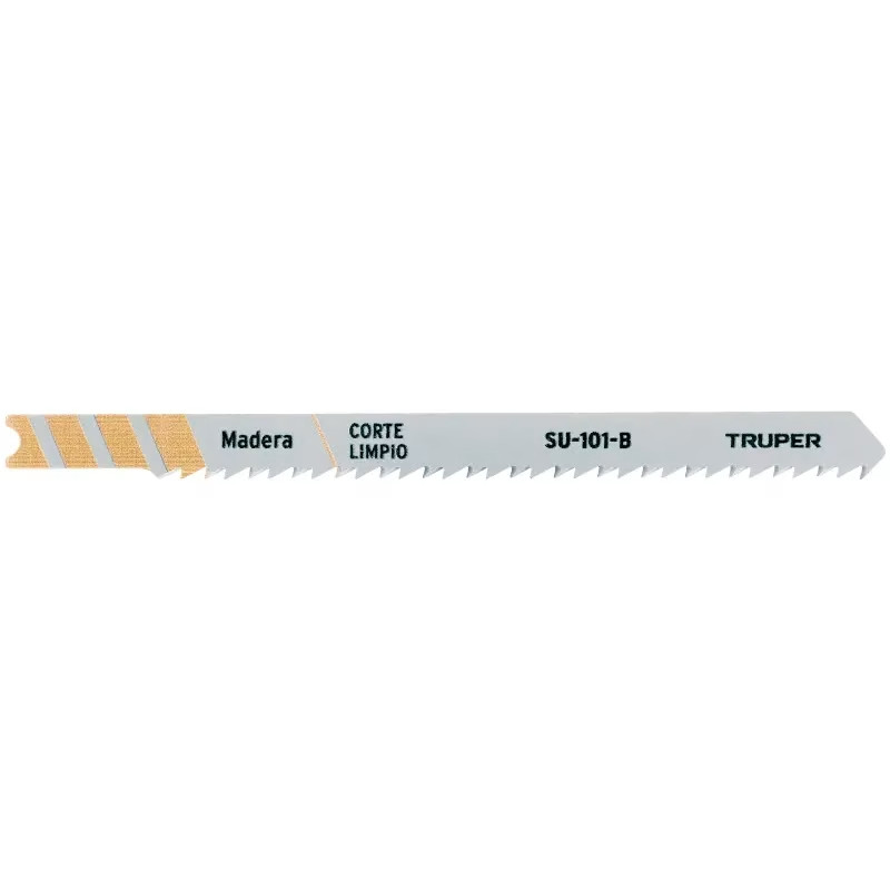 Segueta para caladora Acabado Fino DDP7 Zanco U 5 Piezas, cortes rectos en Madera, SU-101-B 18135 Truper
