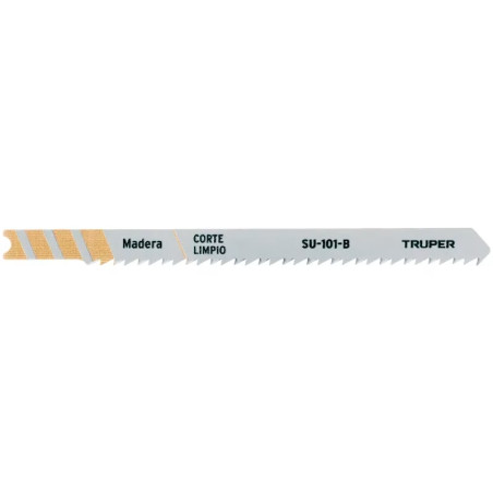 Segueta para caladora Acabado Fino DDP7 Zanco U 5 Piezas, cortes rectos en Madera, SU-101-B 18135 Truper
