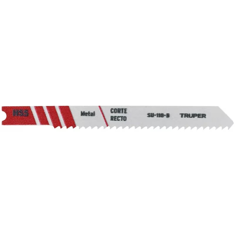 Segueta para caladora Acabado Fino DDP12 Zanco U 5 Piezas, cortes rectos Metales Ferrosos y Plastico, SU-118-B 18139 Truper