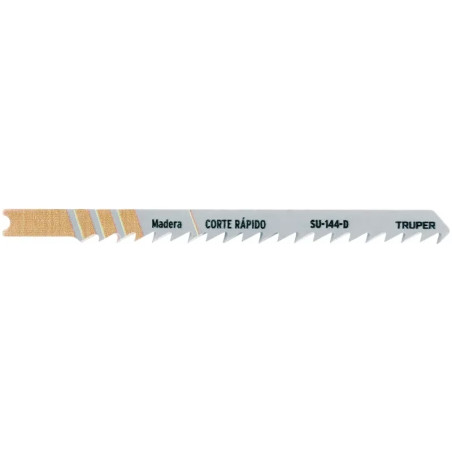 Segueta para caladora Acabado Grueso DDP6 Zanco U 5 Piezas, cortes rectos en Madera maciza y aglomerado, SU-144-D 18140 Truper