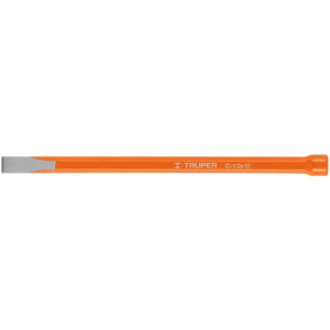Cincel Plano 10" Cuña 1/2", Acero al cromo Vanadio, Cabeza grande, C-1/2X10 12121 Truper