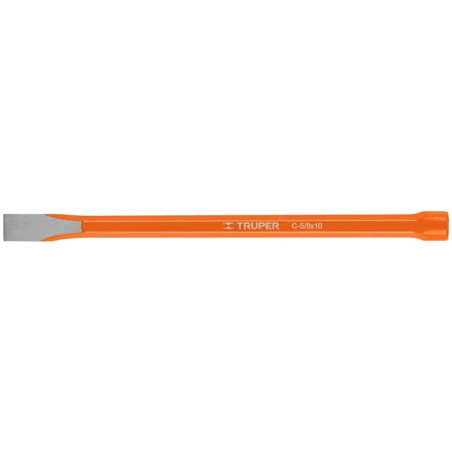 Cincel Plano 10" Cuña 5/8", Acero al cromo Vanadio, Cabeza grande, C-5/8X10 12133 Truper