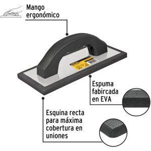 Fraguadora Gruesa de Hule 9 1/2 x 4 Pulgada, acabado Liso, Mango de Madera, FL-9NP 25074 Pretul