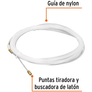 Guia pasa Cable de Nylon 10 Metros, para jalar cable electricos y de Telecomunicaciones, GNY-10 17755 Truper