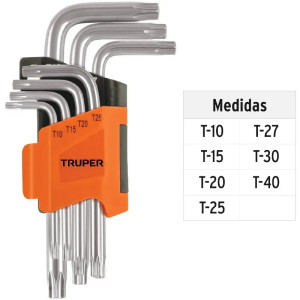 Juegos de 7 Llaves Torx Truper 15552