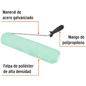 Rodillo para Pintar 12" Superficie Poca rugosas Diametro 37.8mm Espesor 15mm, ROPI-1215 13881 Truper