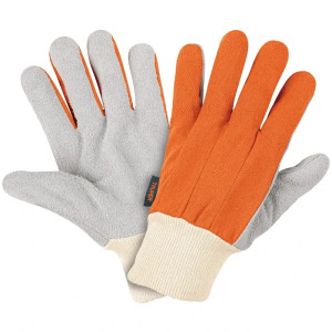 Guantes de Carnaza Unitalla ligera puño tejido, para trabajos Ligeros o Jardineria, GU-PAY 14244 Truper