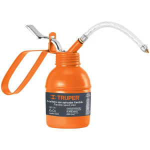 Aceitera de 180ml (6oz) con Aplicador Flexible Boquilla con Punta de Latón, Truper 14870