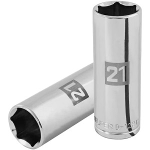 Dados 21mm E1/2 Tubulares Hexagonales CrVanadio, Truper 101009