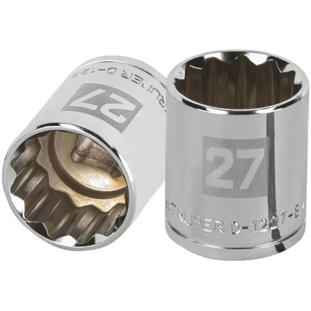 Dados 27mm E1/2 Poligonales CrVanadio, Truper 13541