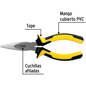 Alicate Pinza Punta y Corte 6" Comfort Grip, Pretul 22670