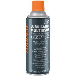 Aceite Multiuso Afloja Todo 400ml 14oz, Super Penetrante Protege y Limpia, Truper 13471