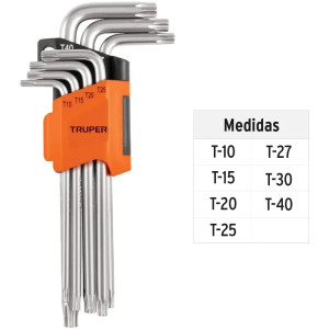 Juegos de 7 Llaves Torx PLargas Truper 15553
