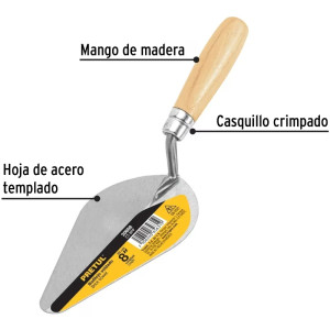 Badilejo Soldado 8", en acero al carbono, para Albañileria, CT-8PP 20608 Pretul
