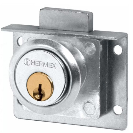 Cerradura para mueble Cromo modelo 24, accion vertical, CM-24C 43557 Hermex
