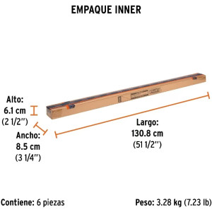 Extension de Acero Telescopica 2.4 Metros, para Rodillos, punta con rosca para rodillos y cepillos,EXTM-24 10548 Truper