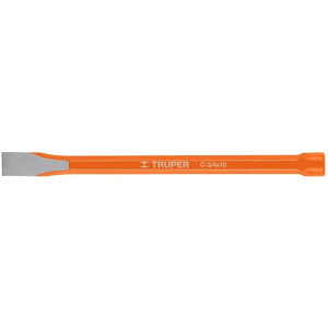 Cincel Plano 10" Cuña 3/4", Acero al cromo Vanadio, Cabeza grande, C-3/4X10 12145 Truper